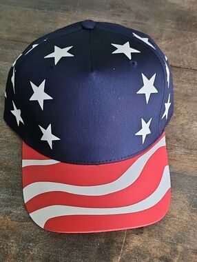 NWT Otto Red, White And Navy Trucker Hat